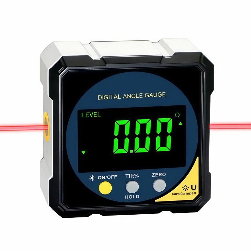 Digital Protractor with Laser, Rechargeable Four-Sided Magnetic ...