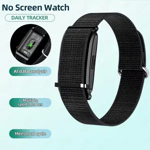 Light Luxury Screenless Smart Fitness Band, Ultra-Light Body, Nylon Breathable Strap, IP68 Waterproof, Step Counter, Calorie Tracker, Unisex, No Screen Smart Band, Smart Bracelet, Smart Wristband