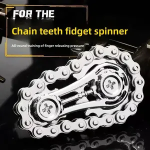 Chain Gear Gyroscope Fidget Spinner – EDC Alloy Mechanical Flywheel Stress Relief Toy Steel Finger Slider