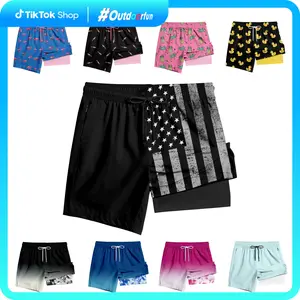 ABSECAI Men's 2-in-1 Swim Trunks,Compression Liner 6",Quick Dry,Zipper Pockets,TikTok Trend,quick dry swim truk eeshorts,clothing shorts,streetwear,stylebeach swimminng,Shorts for Summer,Outdoorfun