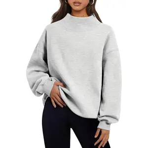 Womens Oversized Sweatshirts Mock Neck Pullover Long Sleeve Tops Fall Fashion Outfits 2026 Clothes