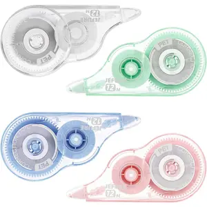 4 Pcs Colorful Core Correction Tape, 39.37 Ft White Tear-Resistant, Instant Corrections Easy to Use Applicator for School Office Note Taking Journal (Tape Width 0.2 in)