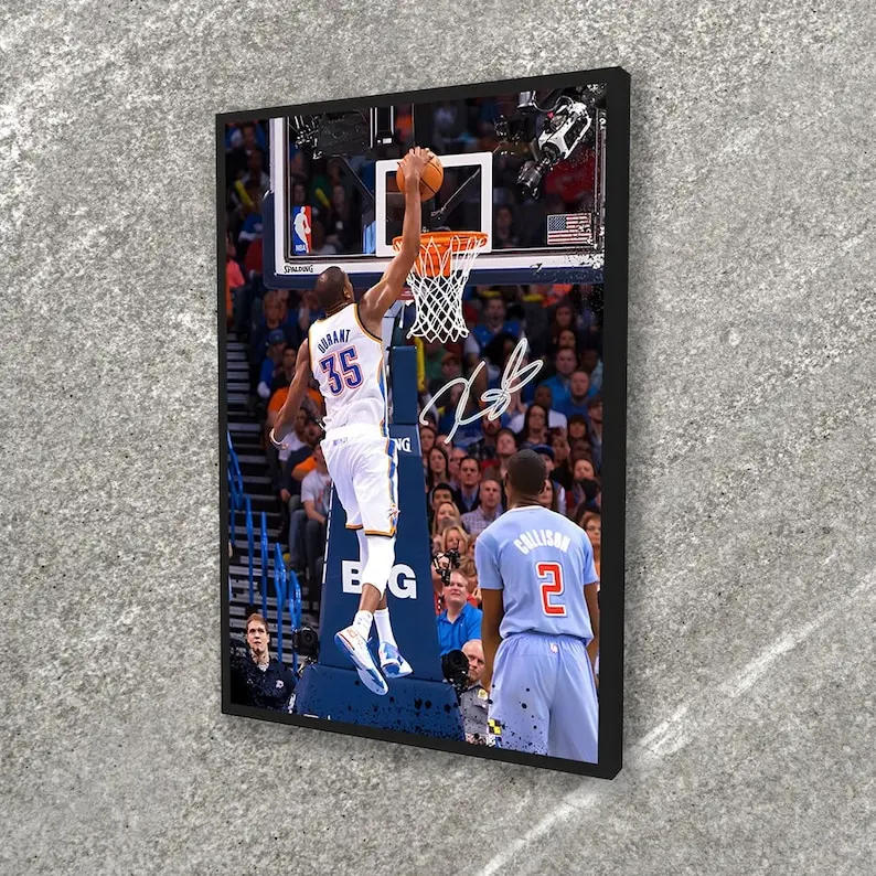 Kevin Durant Poster Wall Art Basketball Wall Art Print
