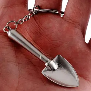 Mini Shovel Set with Keychain, Key Ring, Key Holder, Metal Tool, 3D Design, Perfect for Outdoor Use, Durable and Stylish Accessory