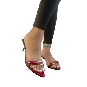 SATURN Cherry Red Kitten Heel