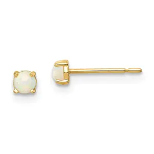 14k Madi K Synthetic Lab Created Opal Post Earrings (0.4 grams)