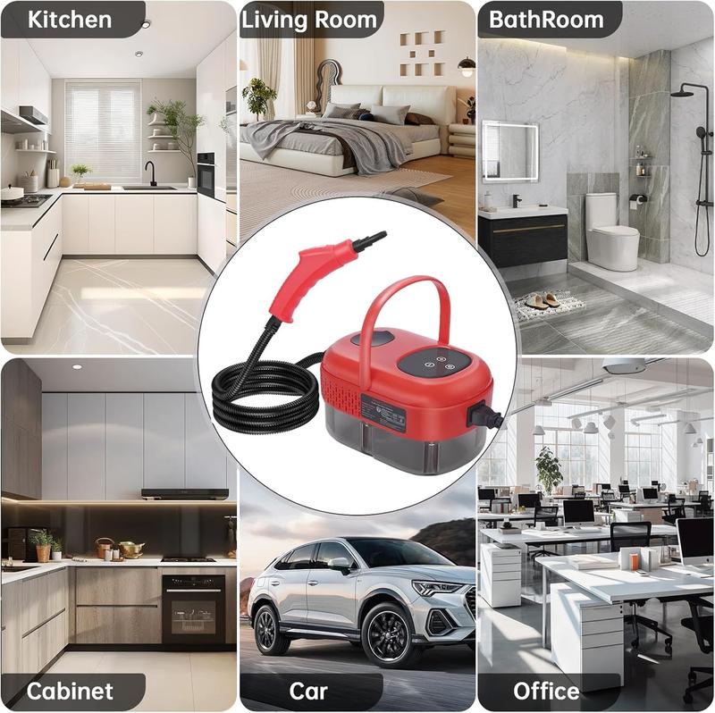 Portable Handheld Steam Cleaner, Large Capacity 10-second Rapid Heating Steam Machine, Equipped with 8 Accessories, Suitable for Home, Car, Kitchen