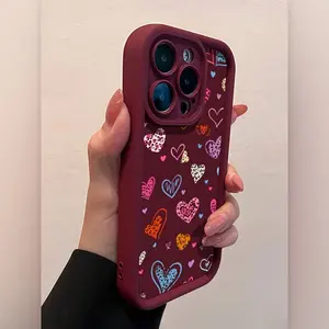 Phone Case: Dopamine Heart: Gaozhu Full-Coverage Lens Case, Suitable for Apple iPhone 14 Pro, iPhone 13 Protective Case, 11/12, Suitable for iPhone 15 Plus Case, 14 Pro Max, iPhone 13 Protective Case, 12, Compatible with iPhone 14 Case, Soft Case