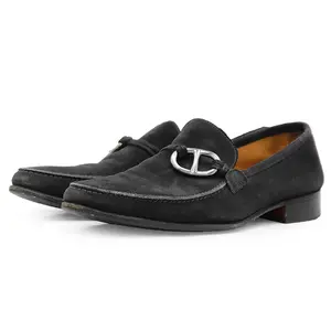 Pre-owned HERMÈS Suede Small Leather Goods Hermes Alessandro Loafers