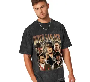Limited Dutch Van Der Linde GONOLY Washed T-Shirt, RDR2 Vintage 90s Tees, Movie Character Shirt, Gift For Women Man, Y2K Clothing Oversized