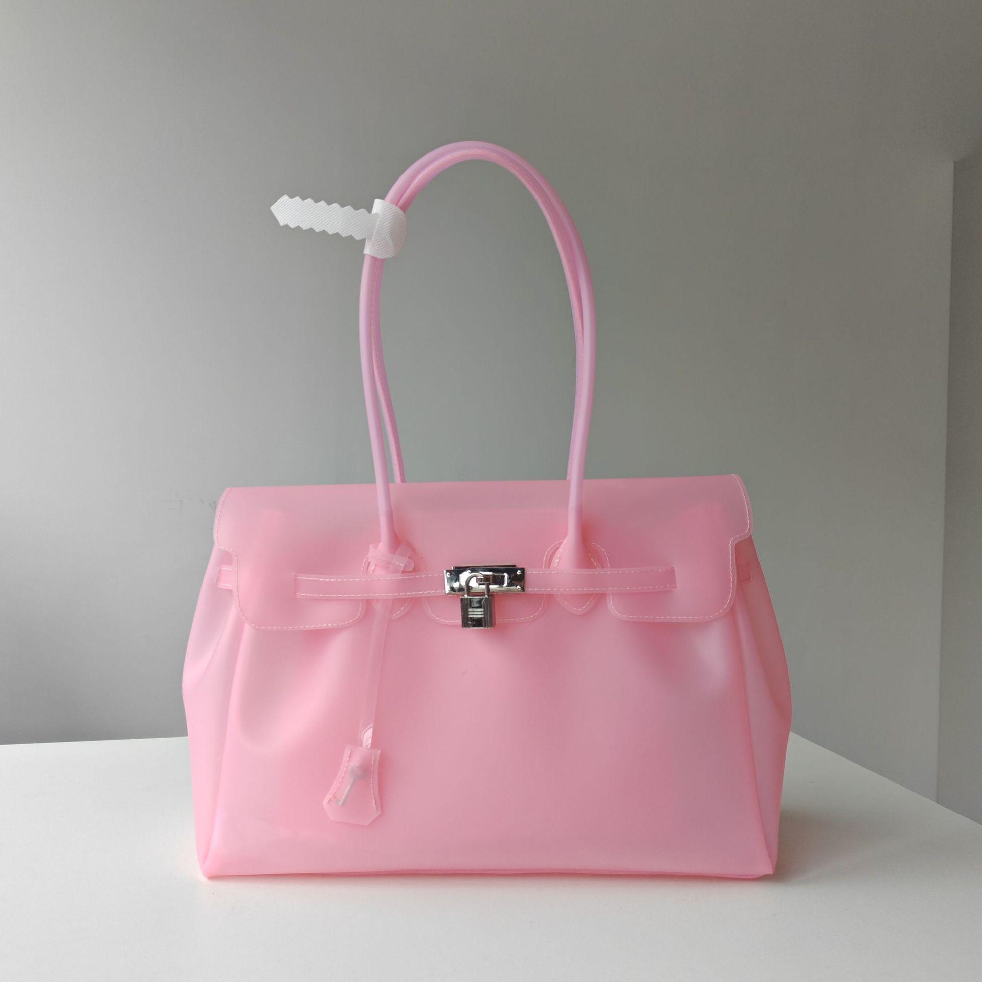Handbag, TPU transparent jelly bag, shoulder bag, tote bag.