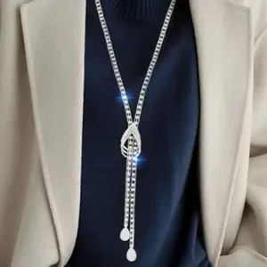 1pc long necklace simple autumn and winter everything new personality senior sense light luxury necklace women