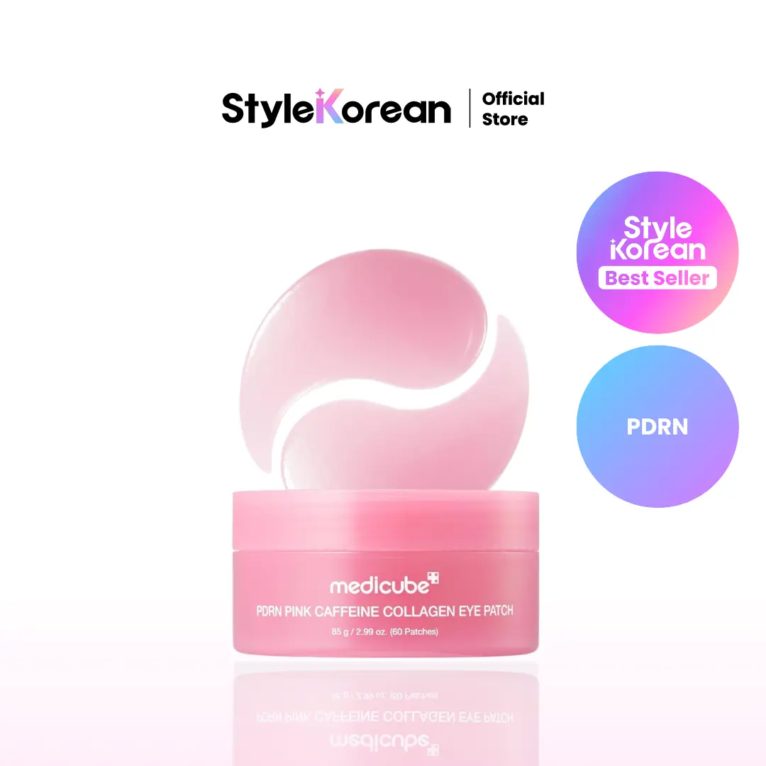 [medicube] PDRN Caffeine Collagen Eye Patch  | Gel Eye Patches for the appearance of Dark Circles, Undereye Bags | Firming, Age-Defying Care with Retinol, Collagen | 30 Pairs