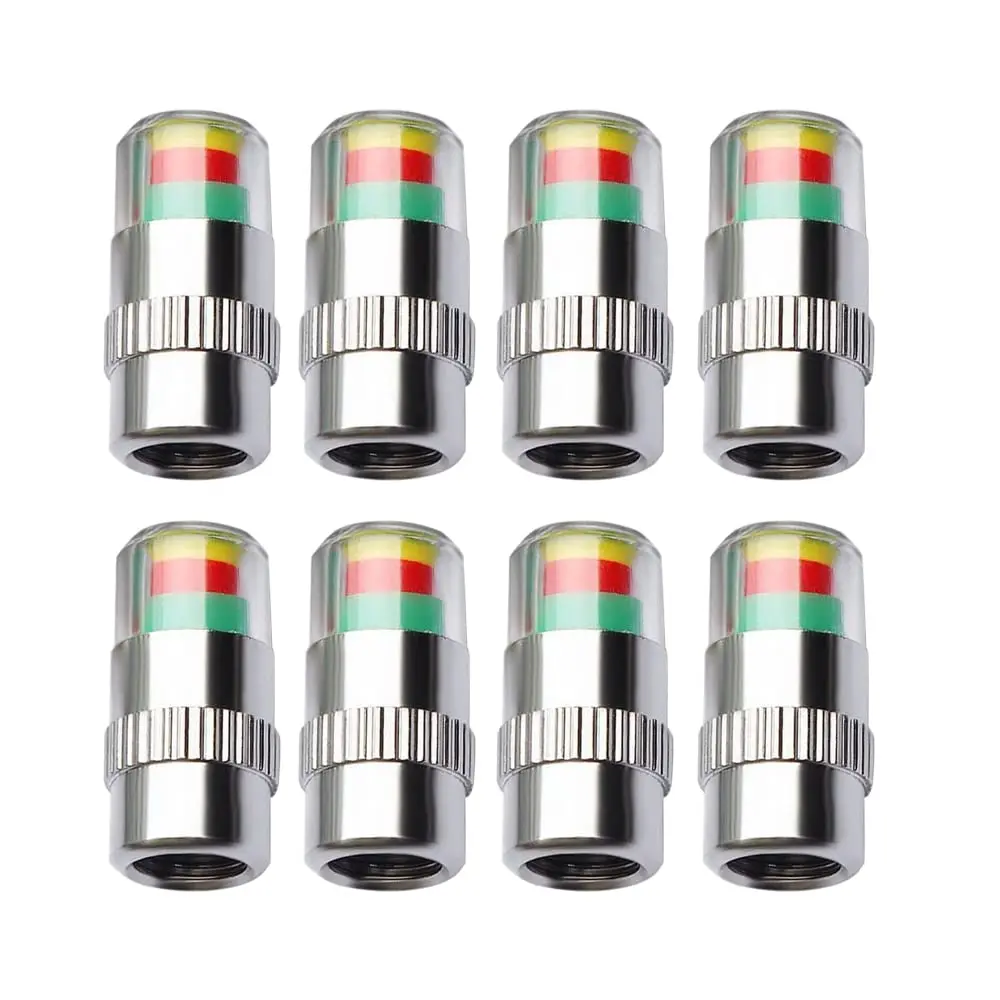 Garvee Car Tire Pressure Monitor Valve Stem Caps, Car Tire Valve Caps (2.0-2.3bar) for Automobiles, Motorcycles - 8pcs