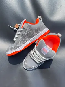 New Trendy Low-Top Plaid Sneakers for Men, Casual Lifestyle Sneaker Canvas & Synthetic Leather Shoes, All-Season Comfortable Footwear