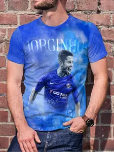 Men's Fashion Trendy Short Sleeve T-Shirt, Perfect for Spring Summer, 3D Print Casual Top, Comfortable Breathable