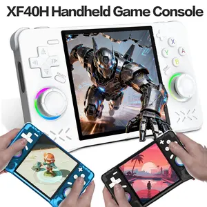 Xf40h Retro Handheld Game Console, 4-Inch Full Touch Screen, Linux Os, 18000 Classic Games, 4000mah Battery, WiFi Multiplayer, Portable Handheld Console