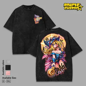 Dark magician girl hot art waifu yugioh duel monster card game anime movie 2 sided washed tshirt sweatshirt hoodie graphic tees menswear