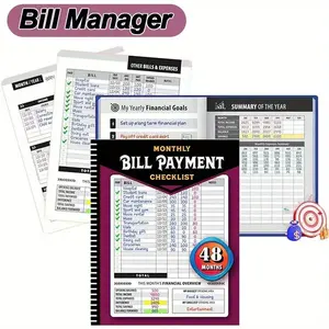 Monthly Bill Payment Checklist: Bill Tracker Notebook, The 4-Year Guide for Families & Money Managers, 960 Billing Records Included!