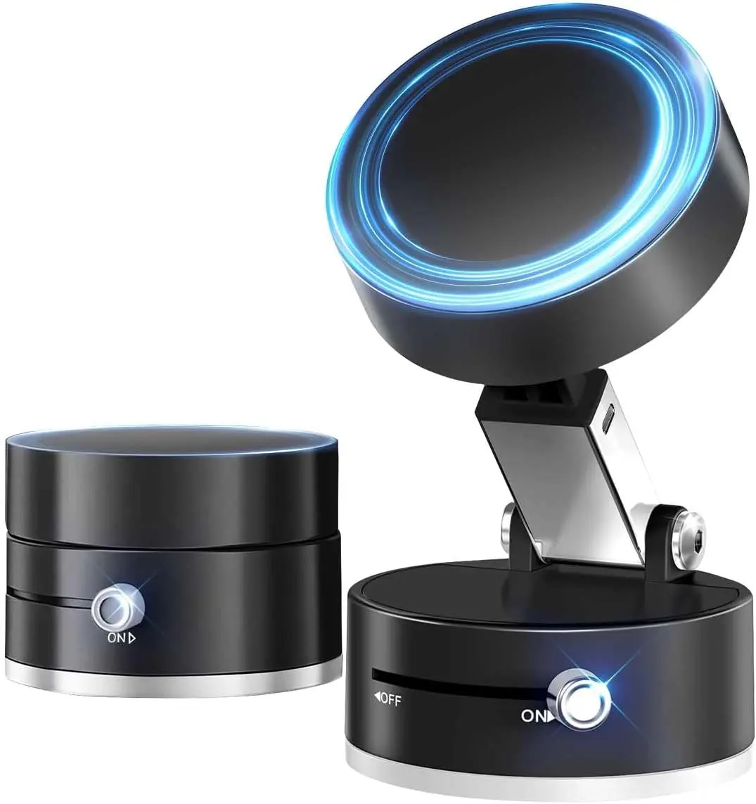for Vacuum Magnetic Phone Holder,Magnetic Phone Holder for Car,Foldable Retractable Magnetic Cell Phone Holder for Car,for iPhone16/15/14/13/12,for Cars/Gyms/Mirrors (Not Charge Phone) Black