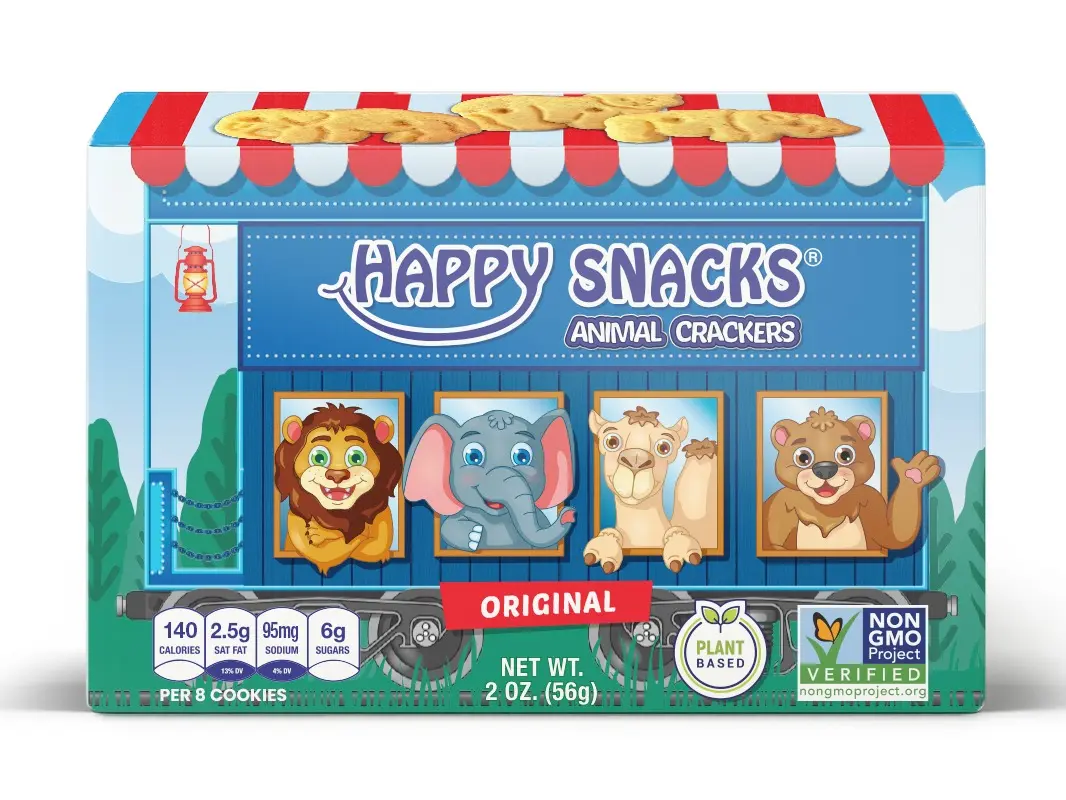 Happy Snacks Animal Crackers Vanilla - 2 Oz Box (Pack of 12)