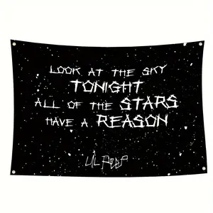 Lil Peep Love Rapper Tapestry Wall Hanging - 1pc, 60x40in/180x120cm/70x47in, Room Accessories, Wall Decor, Cool Room Decor, Gifts for the Bedroom, Home Art Decoration, Door Curtain