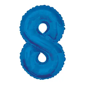 34 In. Blue Number 8 Balloon