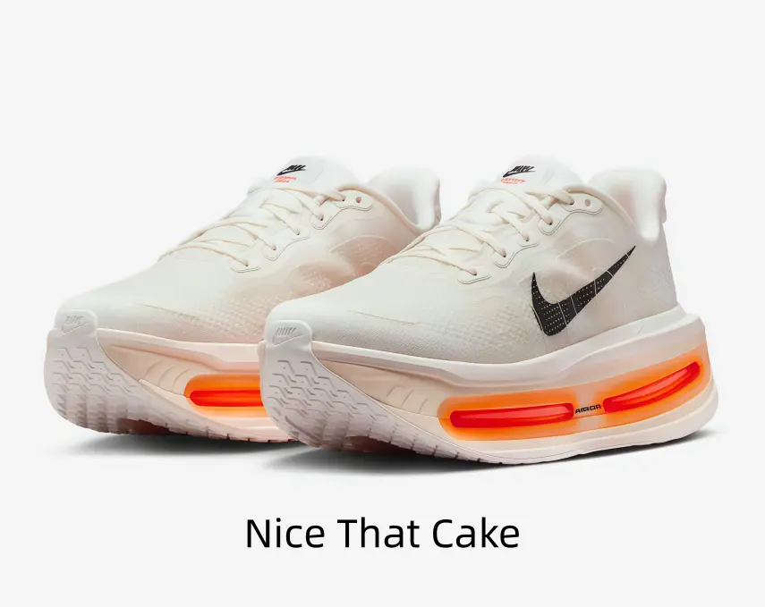 Premium White Running Shoe with Bold Orange Air Cushion & ZoomX Foam – Engineered for Cloud-Like Comfort & Urban Style