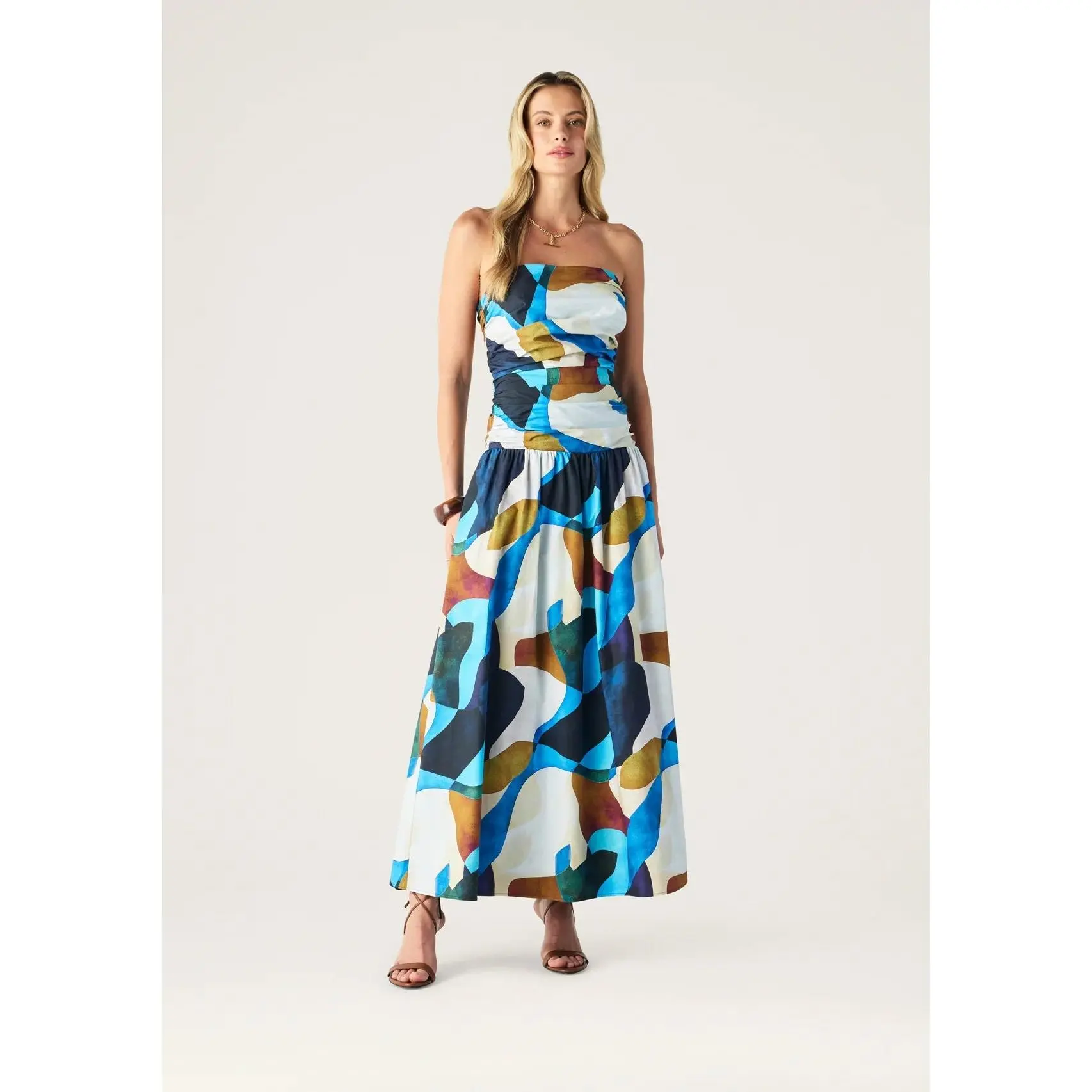 MOS Celestia Print Strapless Dress in Celestia Print