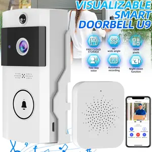 Wireless Home Security Doorbell with Free Cloud, Voice Changer, Two-Way Talk, Night Vision & Anti-Theft Package Alert, No Monthly Fees