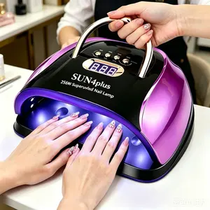 256W UV Nail Lamp for Gel Polish – Fast Curing LED Dryer with 4 Timers Smart Sensor, Removable Magnetic Base ,Nail Light for Home Salon Manicure , Nail Art Tools, Manicure Salon Accessories