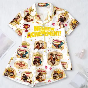 New Achievement Dungeon Crawler Carl Pajama Set, LitRPG BookTok Sleepwear, Button Up PJ Set, Funny Fantasy Book Lover Gift