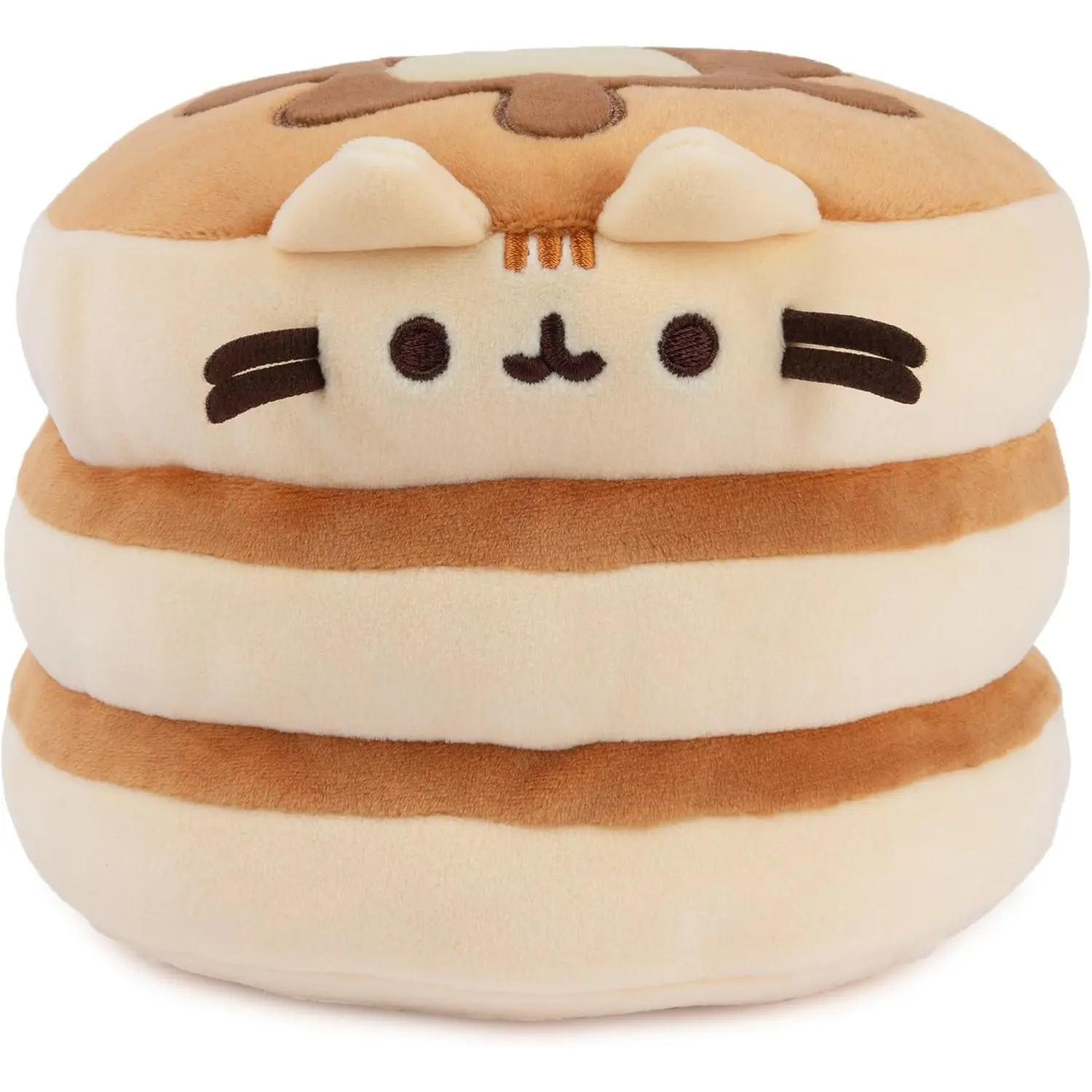 6" Pusheen The Cat Pancake Squisheen Plush - Collectible Figure, Cute Collectibles, Fuzzy Squishy Character Animal Plush Stuffed Toy for Ages 8+ (Brown)