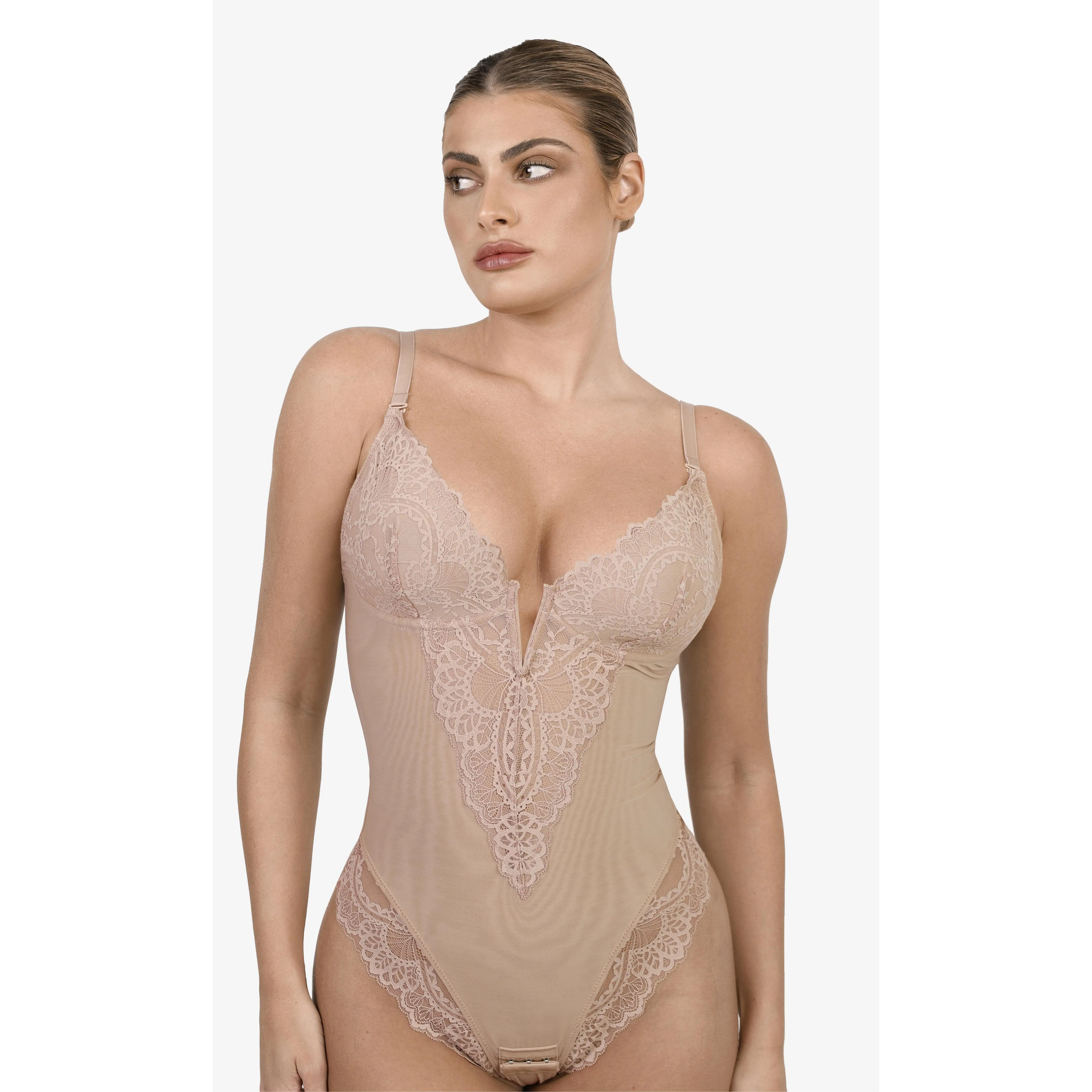 Thong Bodysuit-Pink Skin