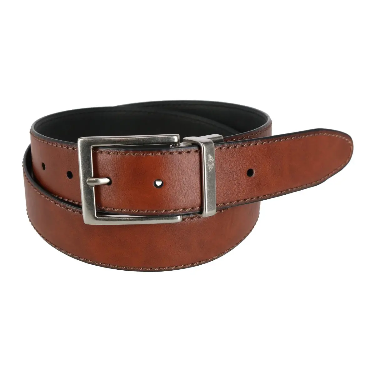 Dockers Men's Reversible Dress Belt with Nickel Buckle, Reversible Belts, Casual Business Belt, Belt Closure