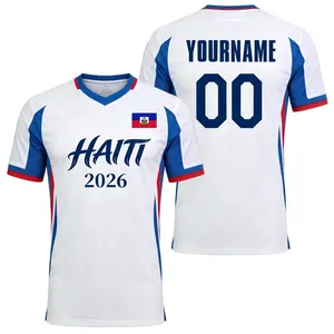[Custom Name&Number] Haiti Custom Football Jersey, Personalized Haiti Soccer Shirt 2026, Custom Name and Number Sportswear, Men's Gift, Gift For Dad, Fathers Day