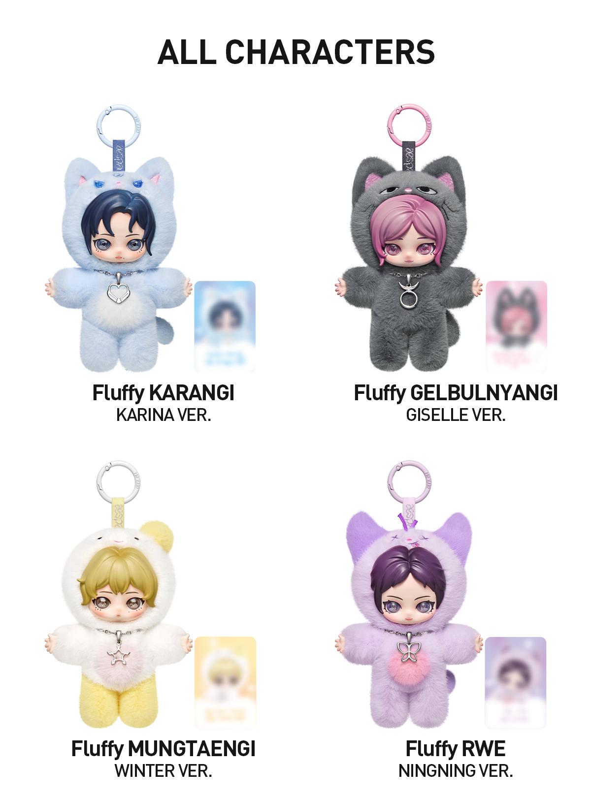 unboxing - POP MART aespa Fluffy Club Series Vinyl Plush Doll Pendant Blind Box,summerwins