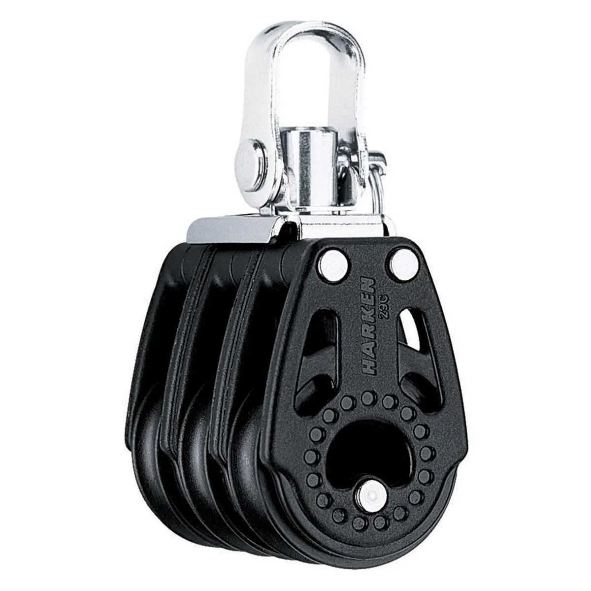Harken 344 29 mm Triple Carbo Air Swivel Mount Block, Lightweight Compact Kayaking Accessory, Reliable Line Control Water Sports Gear, 0.2 lbs, 73 mm, Affordable Strong Outdoor Component, Outdoor Water Sports Kayaking