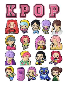 22-Piece Korean Music Devil Hunter PVC Shoe Accessories Set, Huntrx Saja Boy's Fashion Gift, Unique Fan Exclusive Stylish Accessory