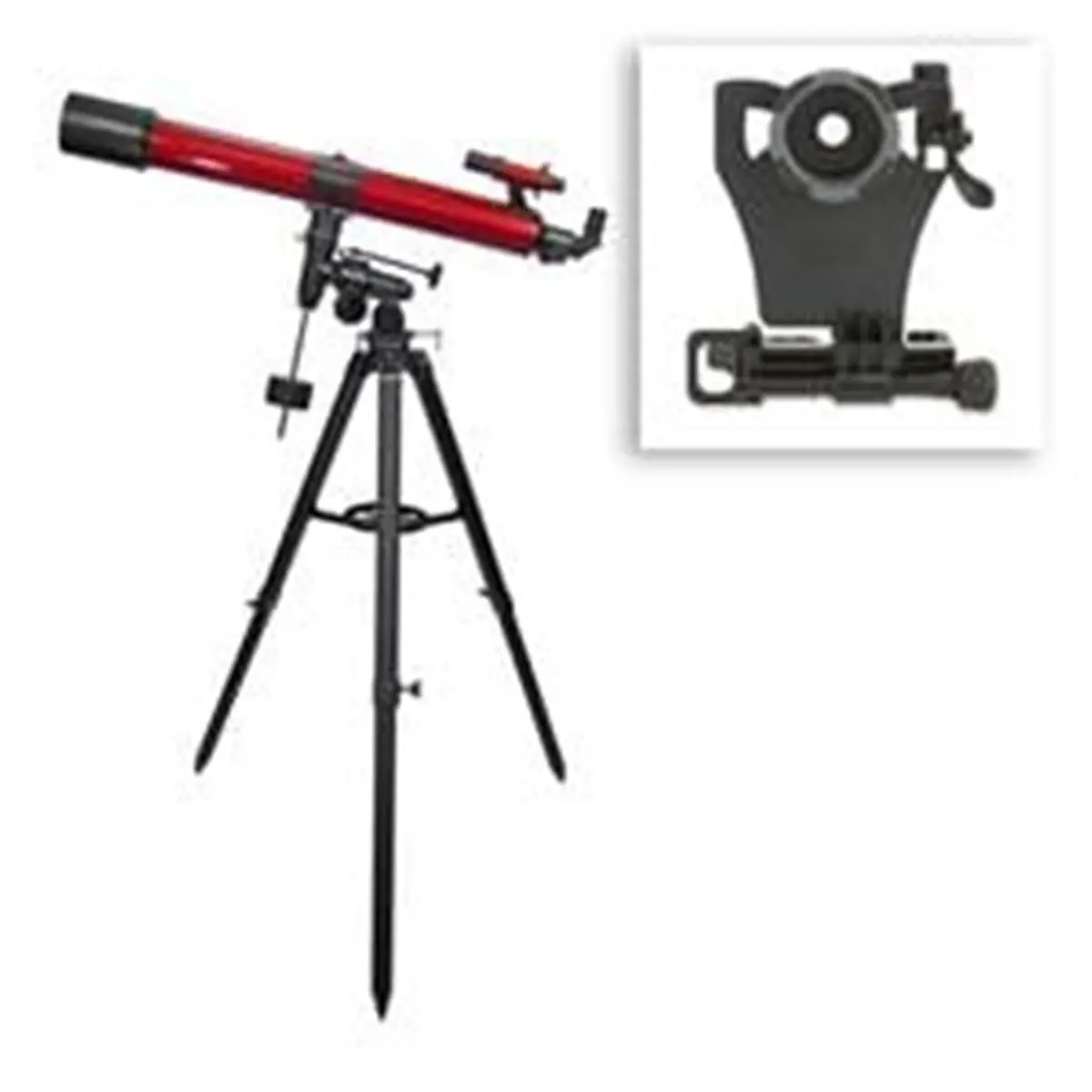 Carson Red Planet Series Powerful Aluminum Refractor Telescope - 50-100x Magnification, 90mm Aperture, Universal Smartphone Digiscoping Adapter, 1-Year Warranty, 25 lbs Weight Compatibility for iPhone X Astronomy Use, Powerful Telescope