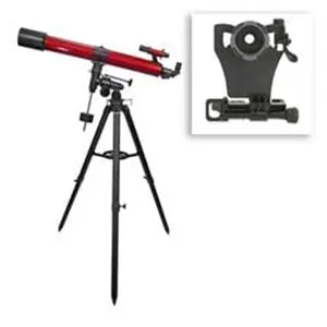 Carson  50-100x 90mm Red Planet Series Refractor Telescope with Universal Smartphone Digiscoping Adapter for Astronomy