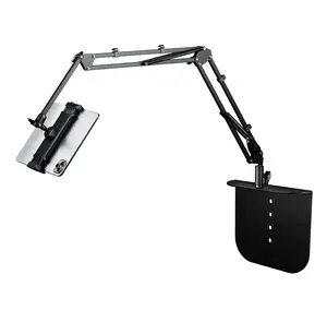 Universal Multi-Functional Hidden Clip-Free Phone Mount, Tablet/iPad Holder Accessories for Bedside/Desktop Use,Aviation-grade carbon steel material，Ideal for TV Watching & Live Streaming Lazy Home Organizer Storage Rack