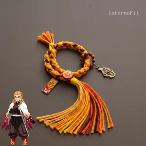 Demon Slayer Anime-themed Bracelet,Tassel Woven Bracelet,Y2K Style Adjustable Wear,as a Gift for Anime Fans