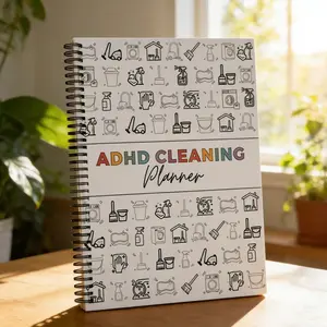 ADHD Cleaning Message Pads - Home Cleaning Schedule with Calendar, Weekly, Monthly & Yearly Checklists - Decluttering & Organizing Tool for Families & Building Consistent Routine