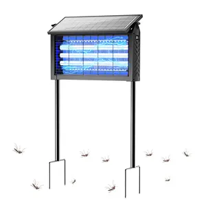 Solar Bug Zapper Outdoor, 4200V Solar Mosquito Zapper Outdoor Waterproof, 1/2 Acre Coverage Rechargeable Electric Fly Zapper, Cordless Portable Mosquito Traps for Backyard, Patio, Camping, Indoor outdoorfun