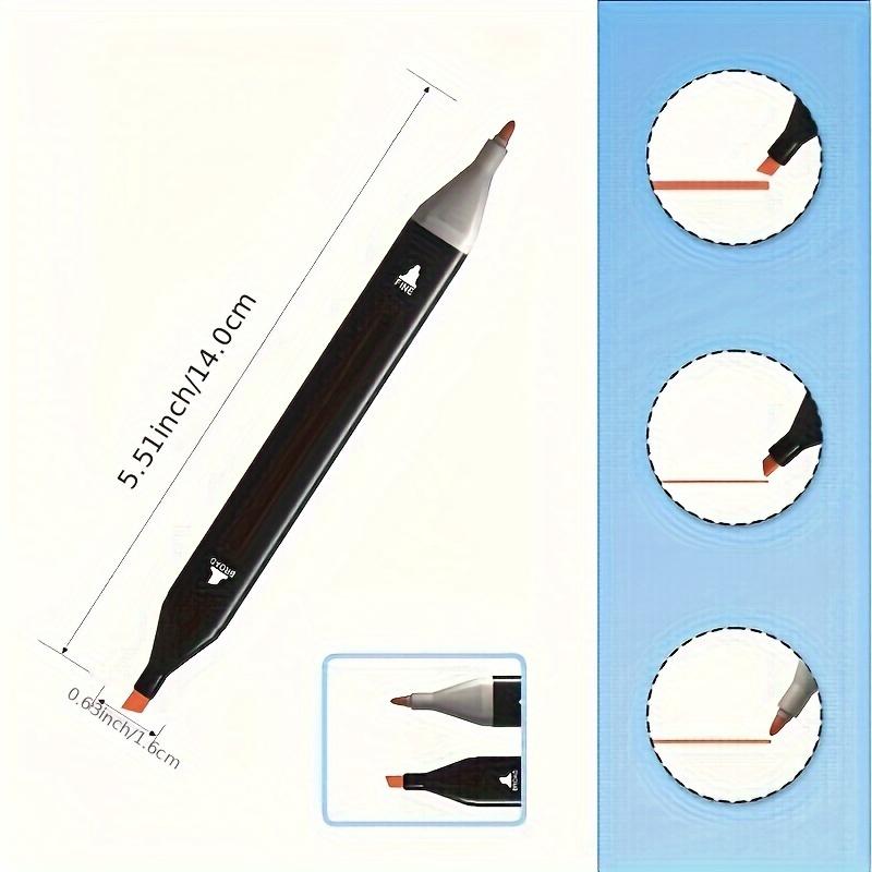 168pcs/ Colors Artist Markers Pens Set, Dual Tips Chisel & Fine Sketch Art Markers, Art Supplies Kit For Adult Coloring Book Color, Painting, Drawing, Blending And Sketching