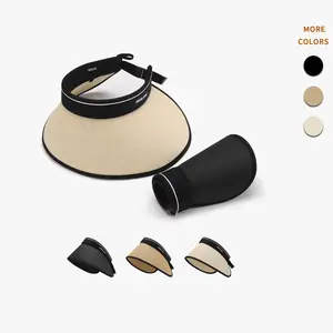 1 Women's Straw Sun Hat, Fashionable and Simple Style, Foldable with UV Protection and Wide Brim for Face Shading, For Women Seeking Style and Practicality, Suitable for Beach Vacations, Park Picnics, and Daily Commuting.