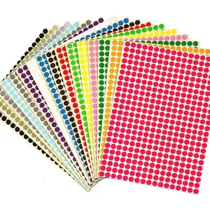 26656 Pieces Colored Dot Stickers, 1/4" Small Color Labels Coding Circle Round Coding Dot Labels Stickers 20 Colors for Office, Classroom