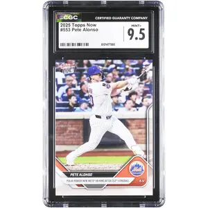 Pete Alonso New York Mets 2025 Topps Now Polar Power New Mets HR King #553 CGC Authenticated 9.5 Card