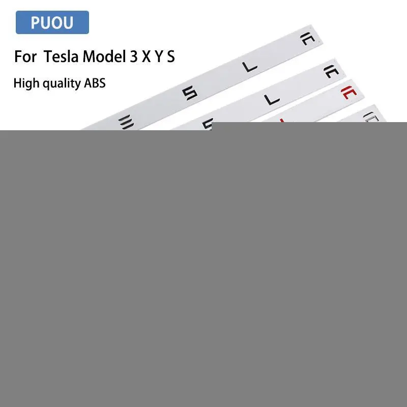 1pcs 3D ABS Logo Tesla Emblem Letters Car Trunk Badge Rear Letter Label Electroplated For MODEL 3 MODEL S X Modified accessories
